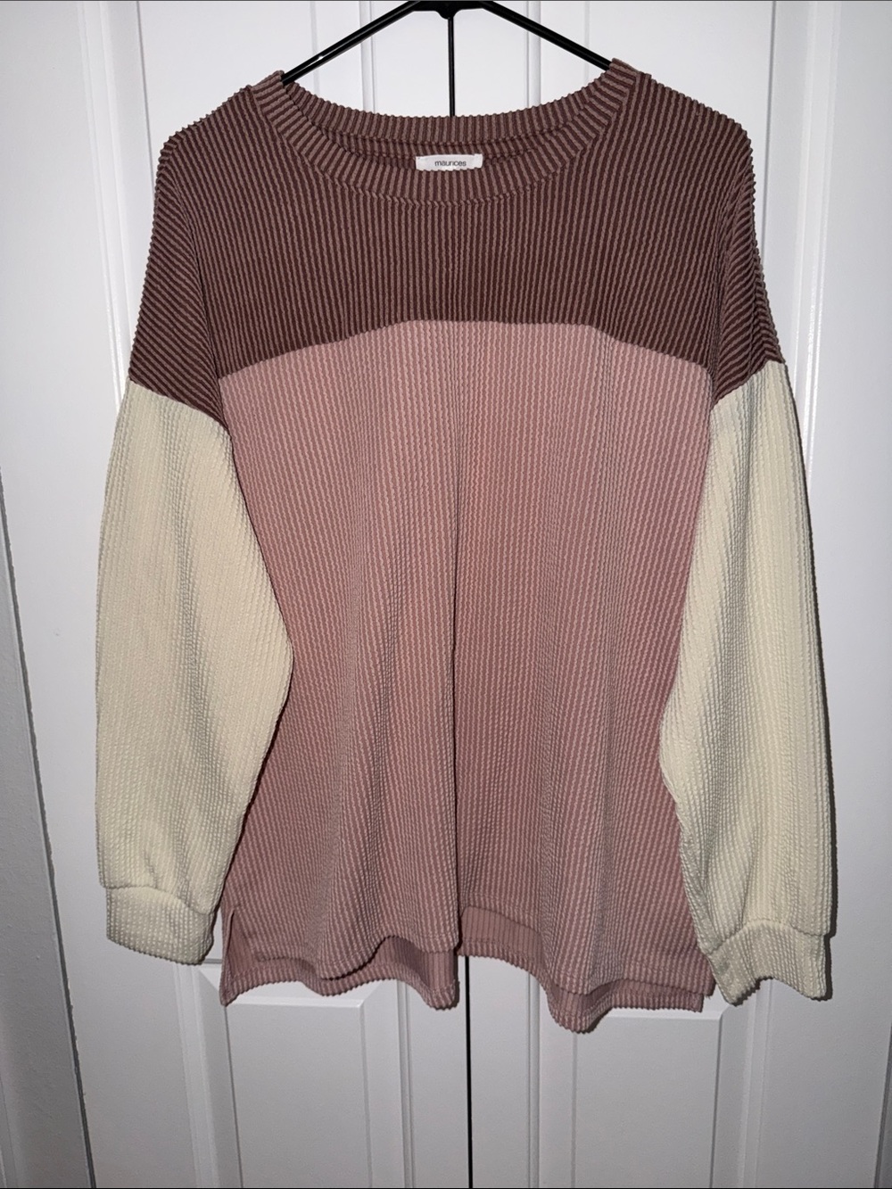 Maurices Colorblock Textured To - Blush, Mauve & Cream